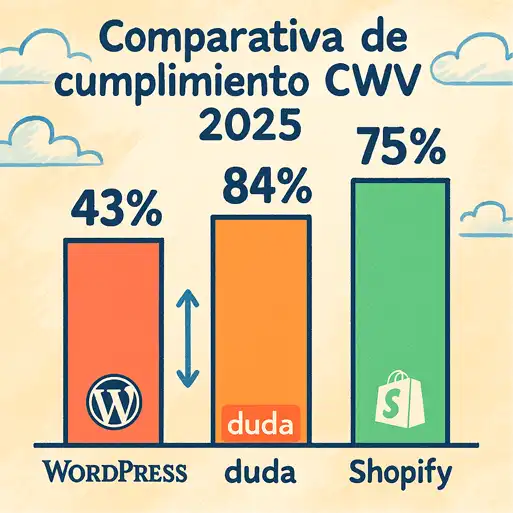 Comparativa de cumplimiento CWV 2025